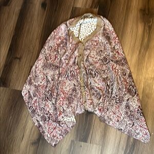 Reversible Paisley/Cheetah Button-Up Shawl